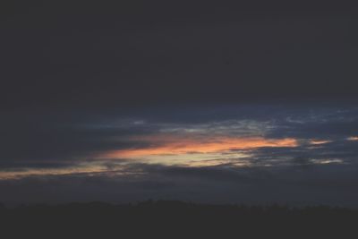 Low angle view of sky during sunset