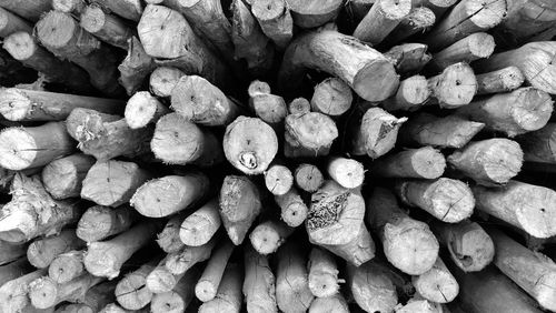 Full frame shot of logs