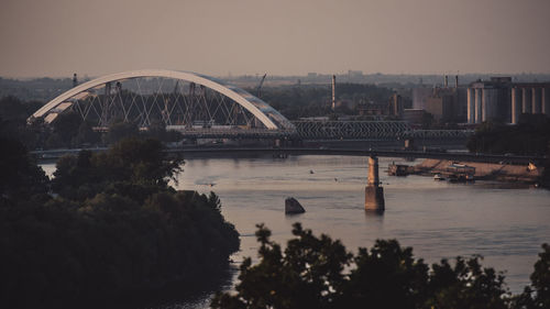 Bridge over river in city