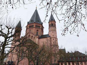 Low angle view of bell tower