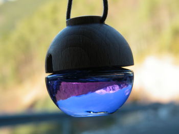 Close-up of crystal ball in water