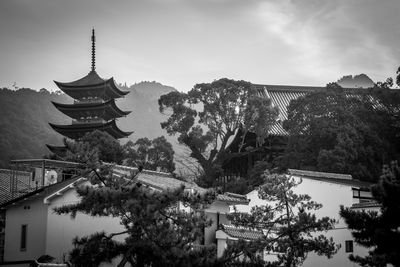 View of temple against sky