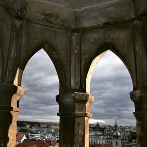 Building against cloudy sky