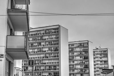 Low angle view of apartment building