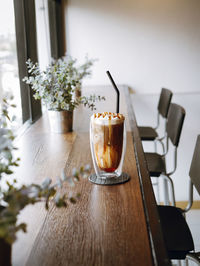 Close-up of coffee on table