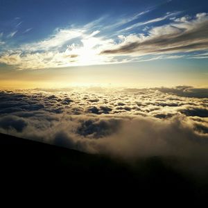 Scenic view of cloudy sky during sunset