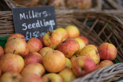 Close-up of fruits for sale in market