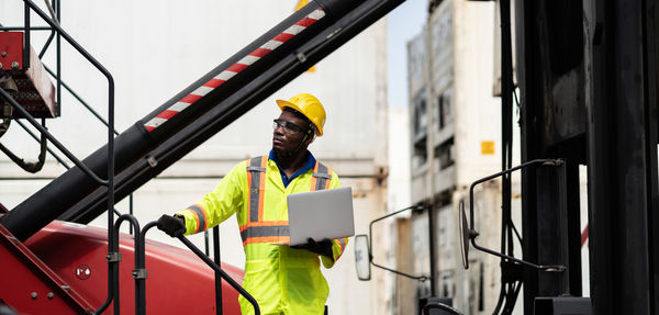 Man working at construction site