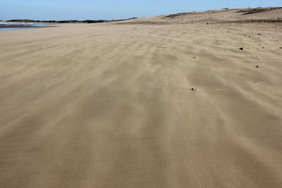 Sand dunes in desert