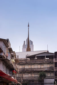 Low angle view of buildings against sky