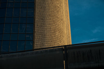 Low angle view of modern building against sky