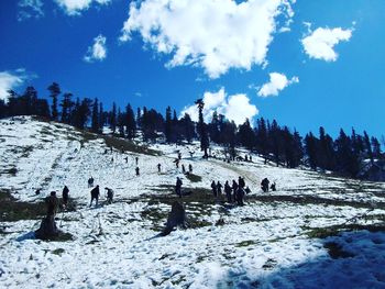 Scenic view of snow covered landscape