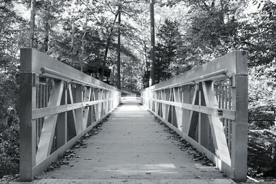 Footbridge in forest