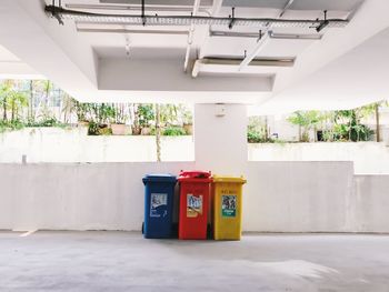 Open door of building