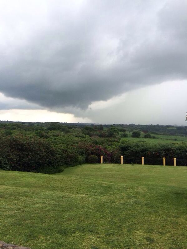 A storm near, the clouds looks like a tornado...