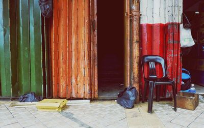 View of red door