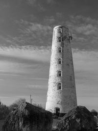 Low angle view of lighthouse against sky