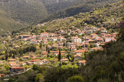 High angle view of townscape