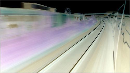 Train at railroad station platform