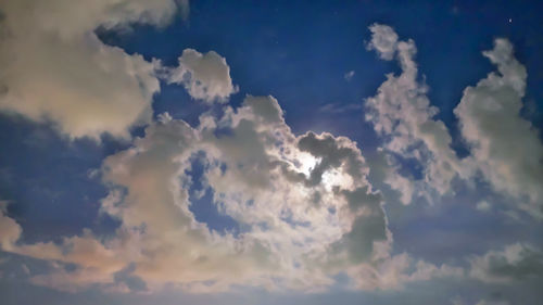 Low angle view of clouds in sky