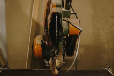 Close-up of electric fan