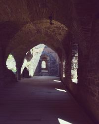 Empty corridor of building