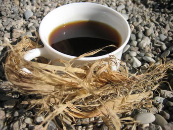 Close-up of black tea