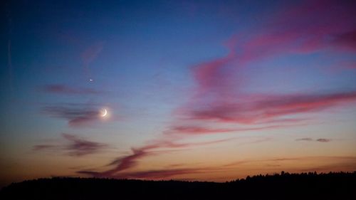 Scenic view of landscape against dramatic sky