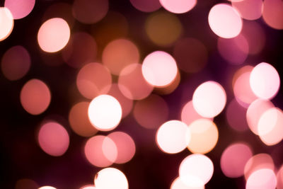 Defocused image of illuminated lights