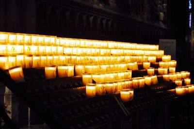 Row of lights in row