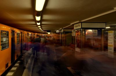 People at railroad station platform