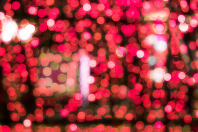 Defocused image of illuminated christmas lights