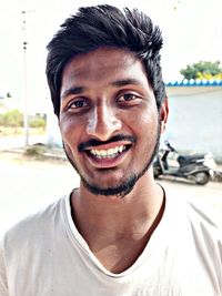 Portrait of smiling young man