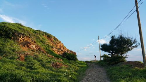 Country road along landscape