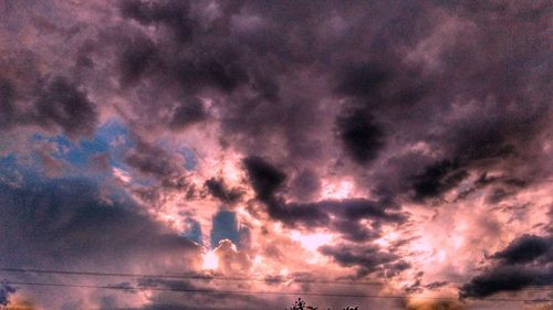 Low angle view of storm clouds in sky