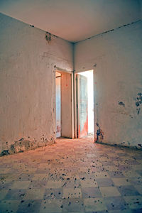 Interior of abandoned building