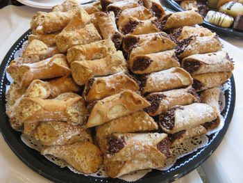 Close-up of dessert in plate on table