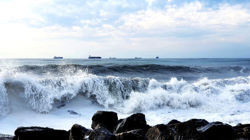 Scenic view of sea against sky