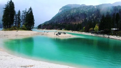 Panoramic view of lake against sky