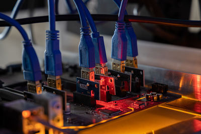 Close-up of machine part