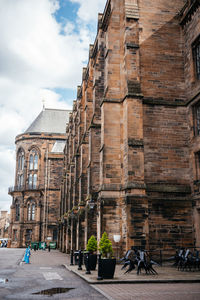 Low angle view of historic building against sky