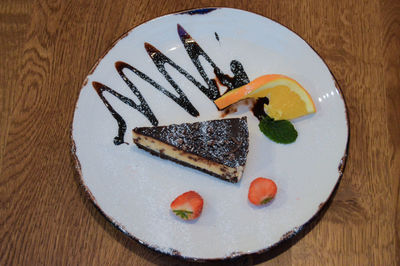 Close-up of food in plate on table