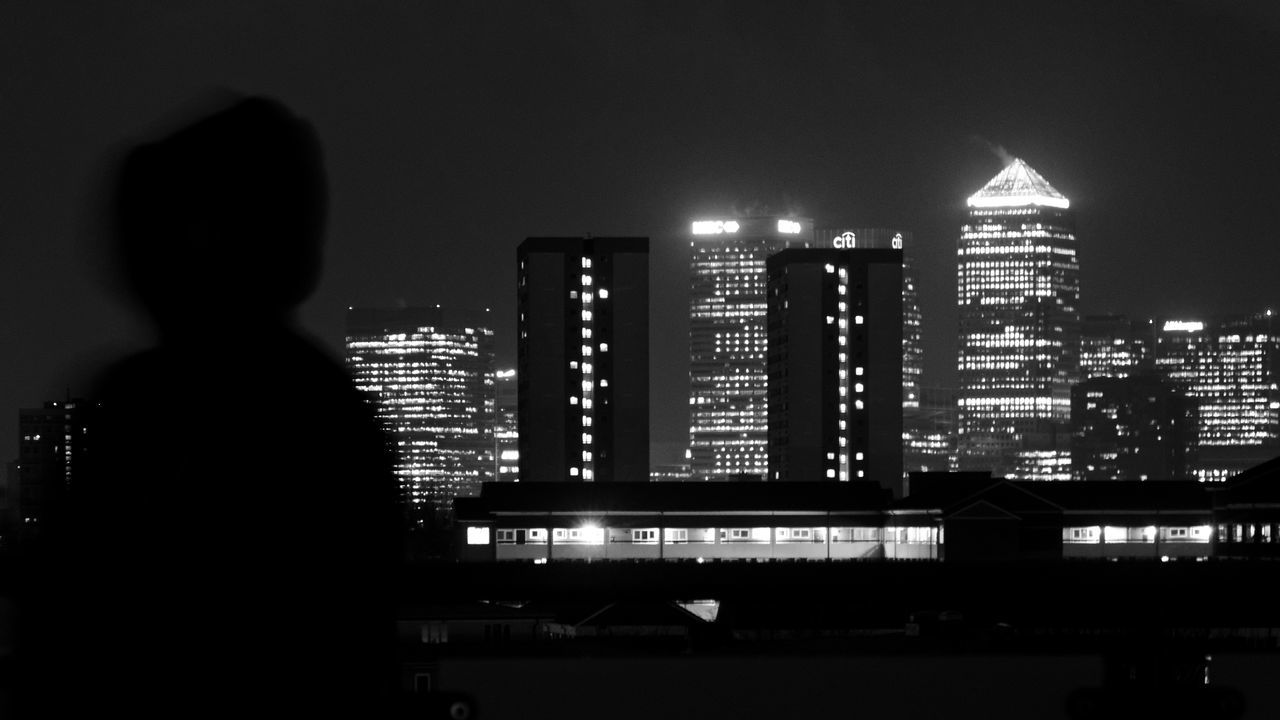 ILLUMINATED CITY AT NIGHT