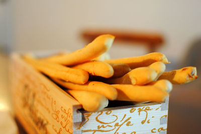 Close-up of food on table