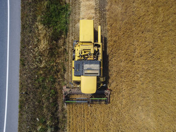 Harvesting scene in the italian countryside