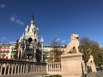 Low angle view of historical building against sky