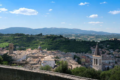 Historic center of the medieval town of spoleto umbria italy