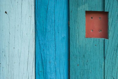 Full frame shot of blue door