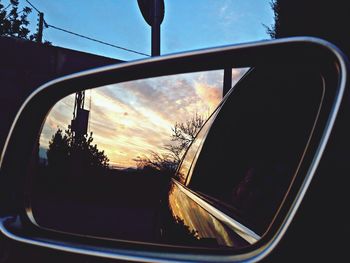 Close-up of road at sunset