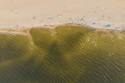 High angle view of beach